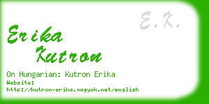 erika kutron business card